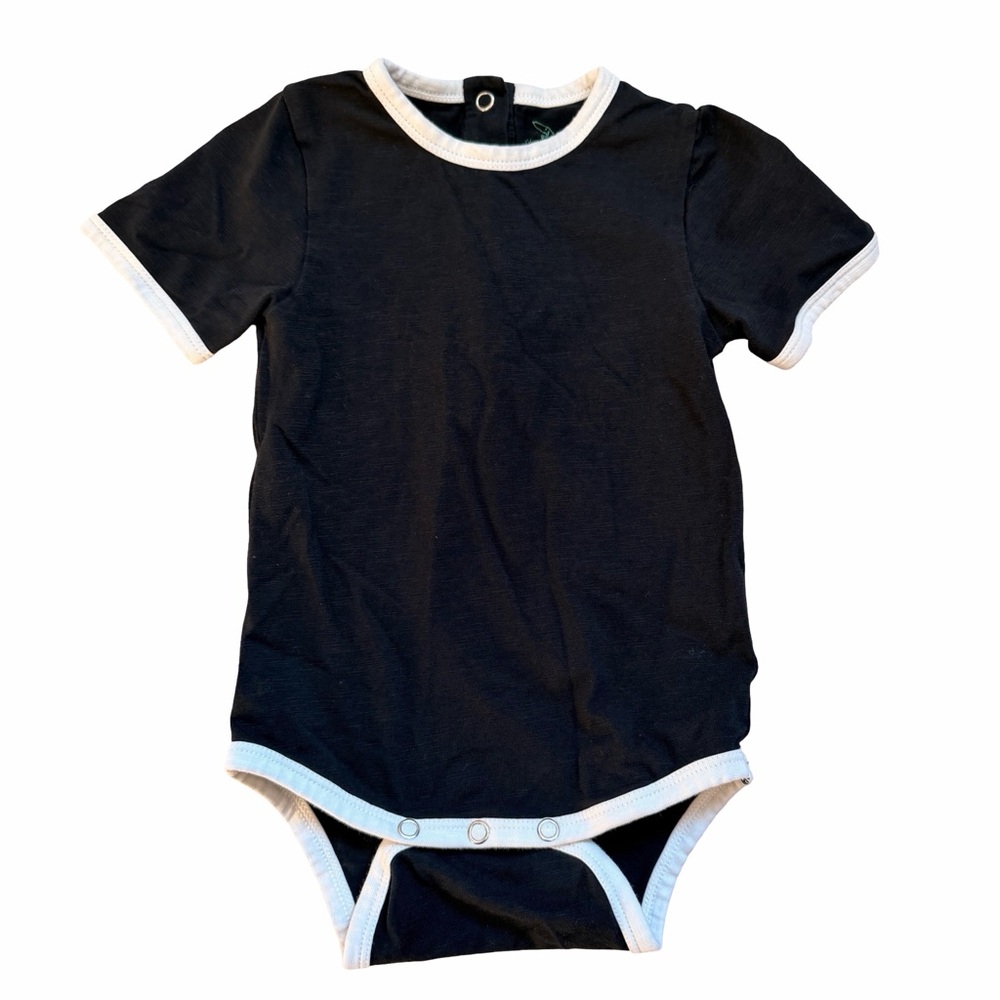 Kate Quinn Little Liam Organic Cotton Bodysuit 6–12M Black